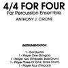 4/4 FOR FOUR - PERCUSSION ENSEMBLE intermediate