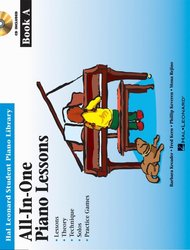 PIANO LESSONS - ALL IN ONE - book A + CD (lessons, theory, technique, solos, practice game