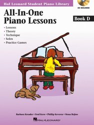 Hal Leonard Corporation PIANO LESSONS - ALL IN ONE - book D + CD (lessons, theory, technique, solos, practice games)