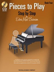 The Willis Music Company Pieces to Play 4 by Edna Mae Burnam + CD /  snadné skladby pro klavír