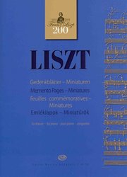 EDITIO MUSICA BUDAPEST Music P LISZT - Memento Pages - Miniatures for Piano