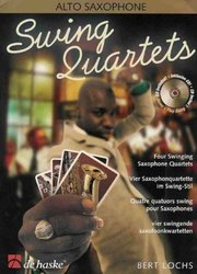 Hal Leonard MGB Distribution SWING QUARTETS + CD   alto sax quartets