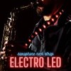 SLAVIK MUSIC ELECTRO LED - saxofonový popruh s LED páskem - černá karabina