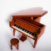 Dřevěná miniatura klavíru se stoličkou, 14 cm, barva natural